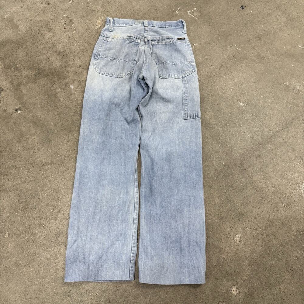 VINTAGE 70s DEE CEE CARPENTER WORKWEAR JEANS BLUE 24x28 SCOVILL ZIP￼